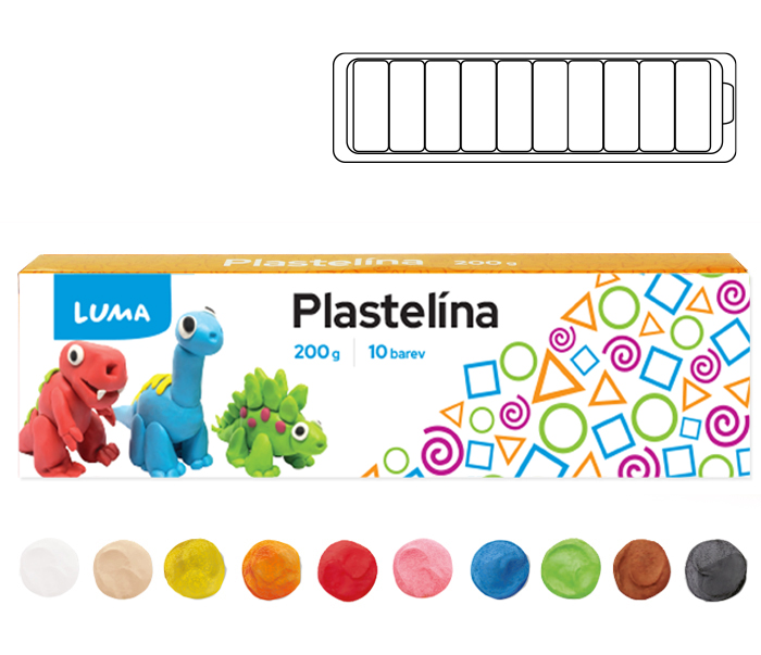Plastelína  LUMA 10 barev
