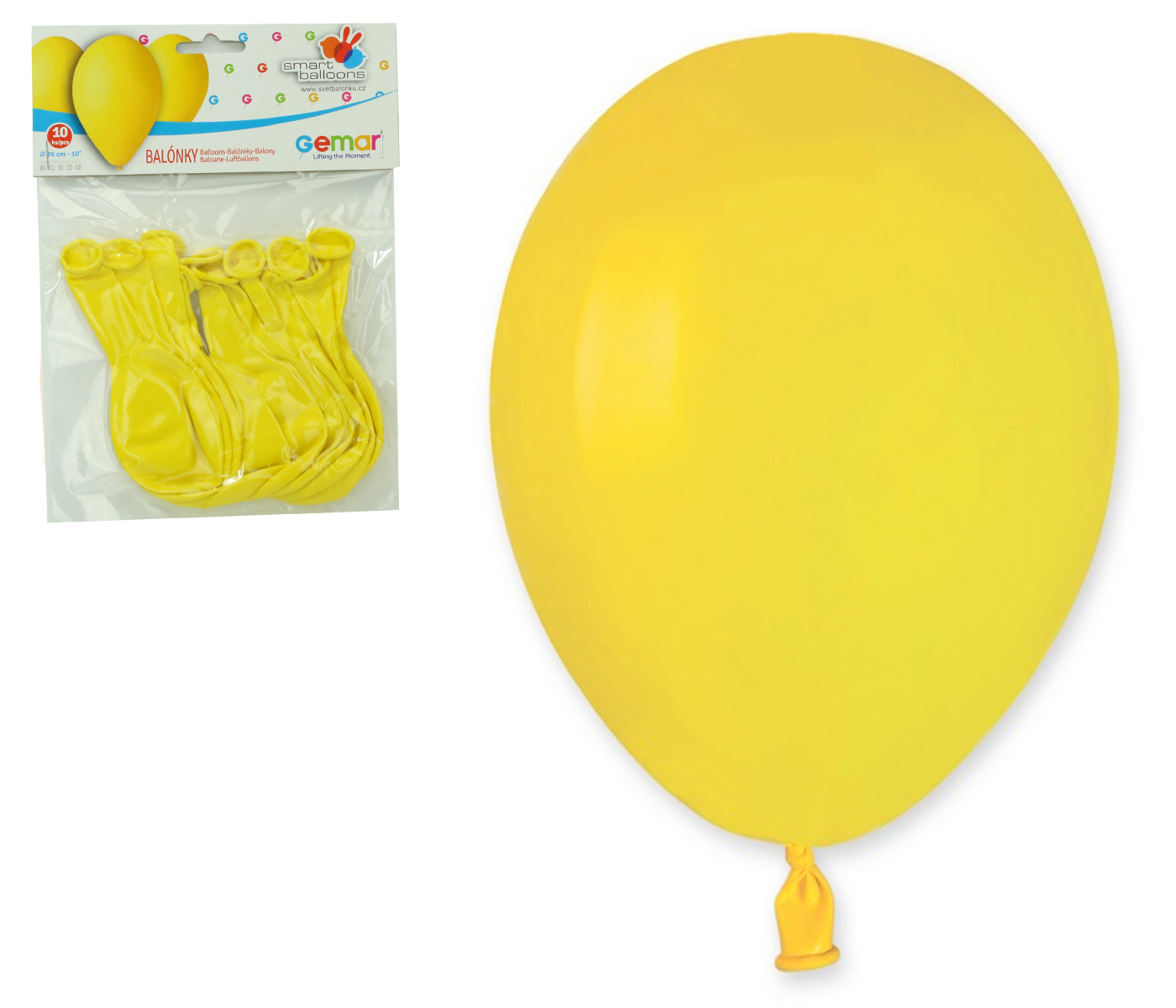Balónky 10ks OBYČ. žluté