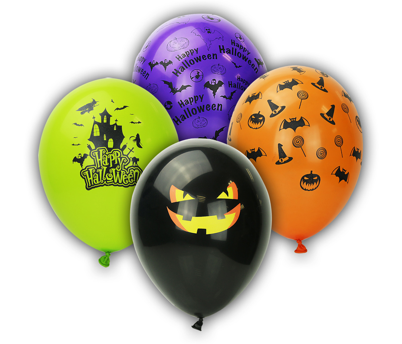 Balónky s potiskem 5ks OBYČ. Halloween