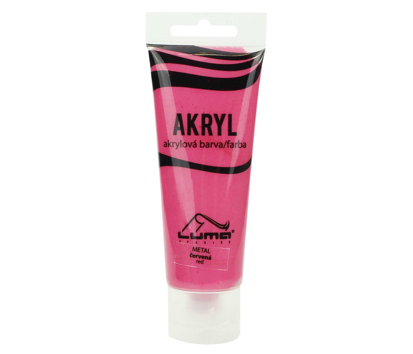 Barvy akrylové 75ml, METAL červená LUMA
