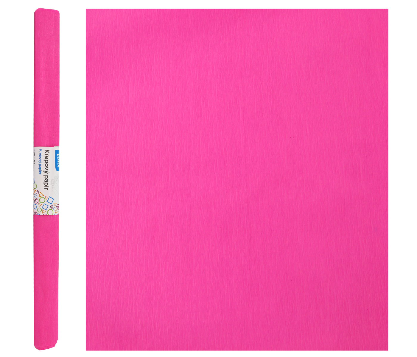 Papír krepový růžový LUMA