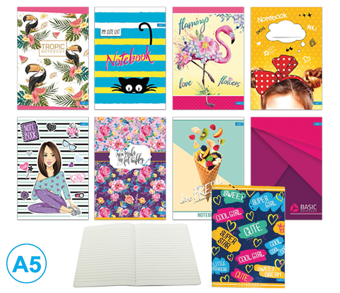 Sešit A5 linka 52l Basic girls mix