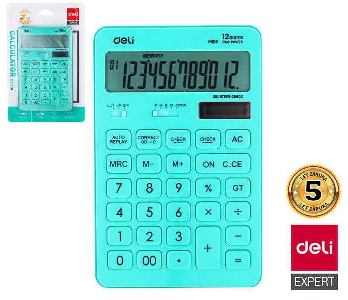 Kalkulačka DELI EM01531 MACARON modrá