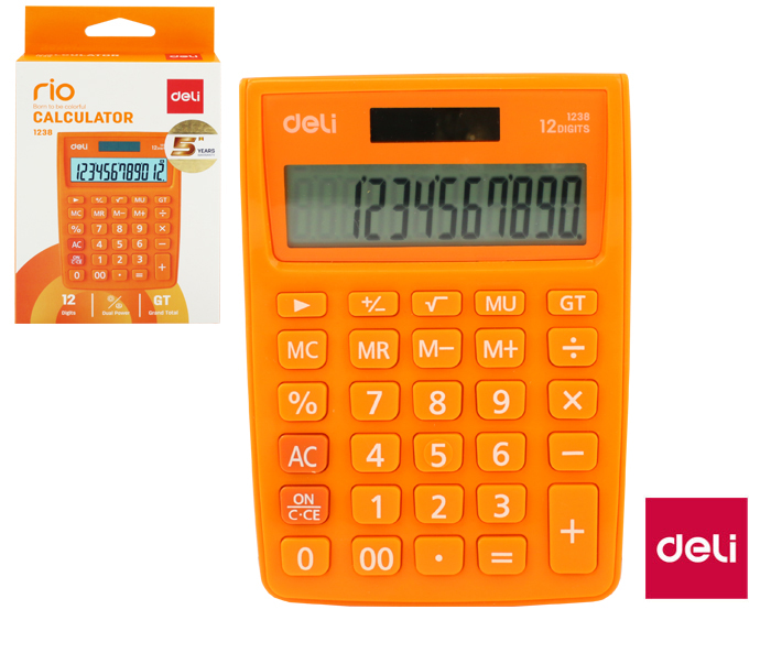 Kalkulačka DELI E1238 oranžová