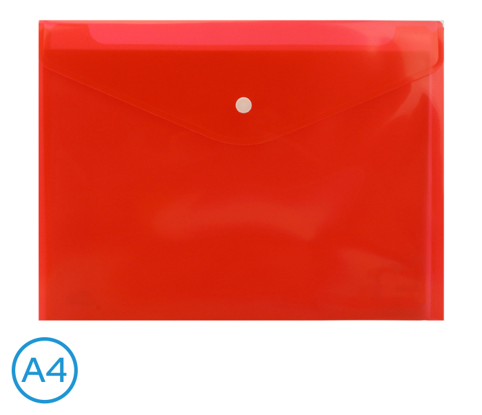 Obal spisový s klopou a drukem  A4 LUMA, červený